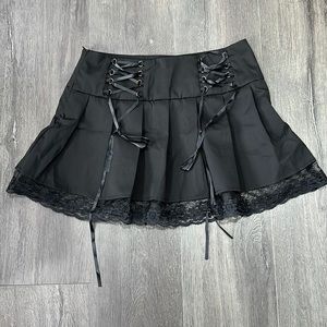 Black lace skirt